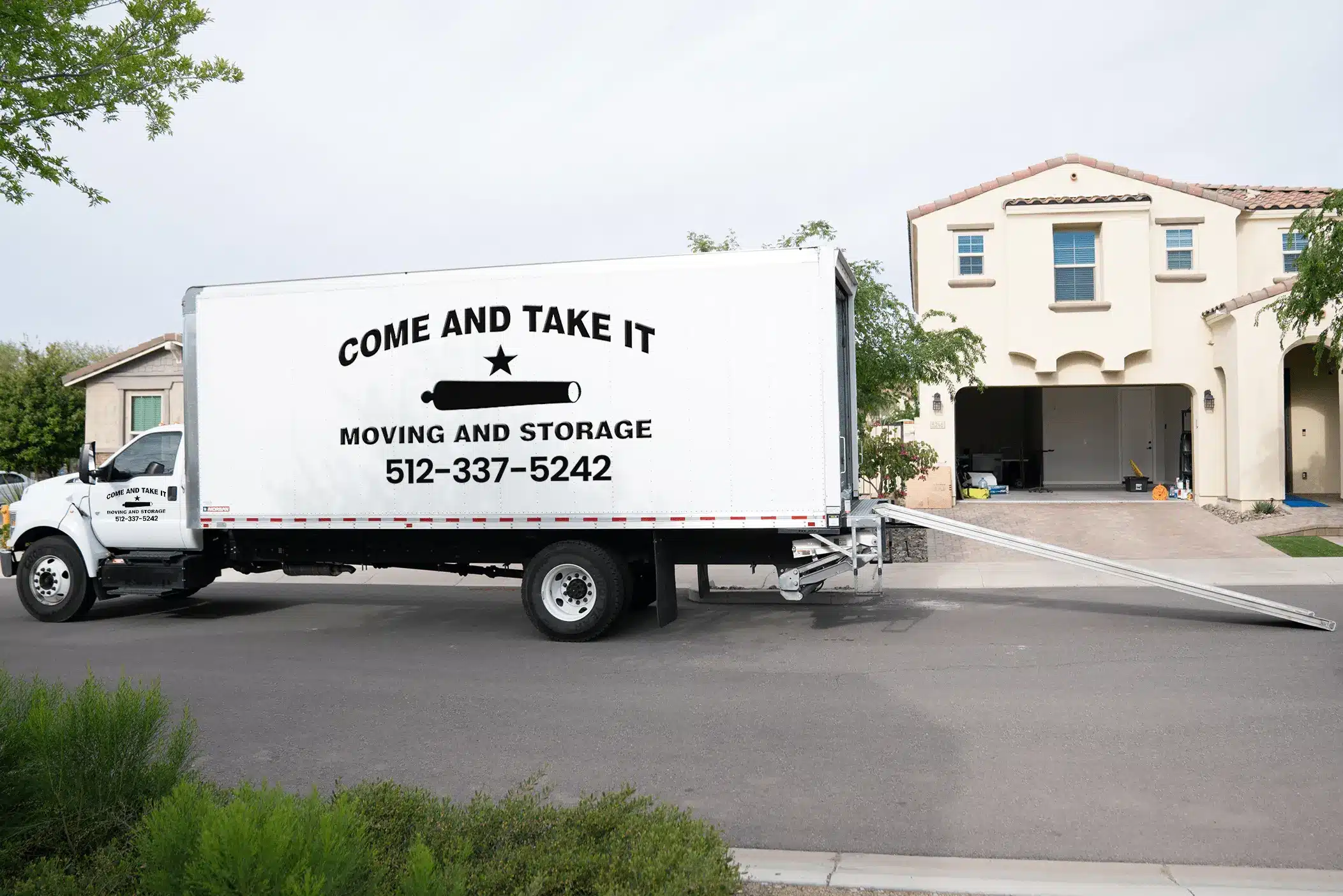 a parked truck of Come and Take It Moving